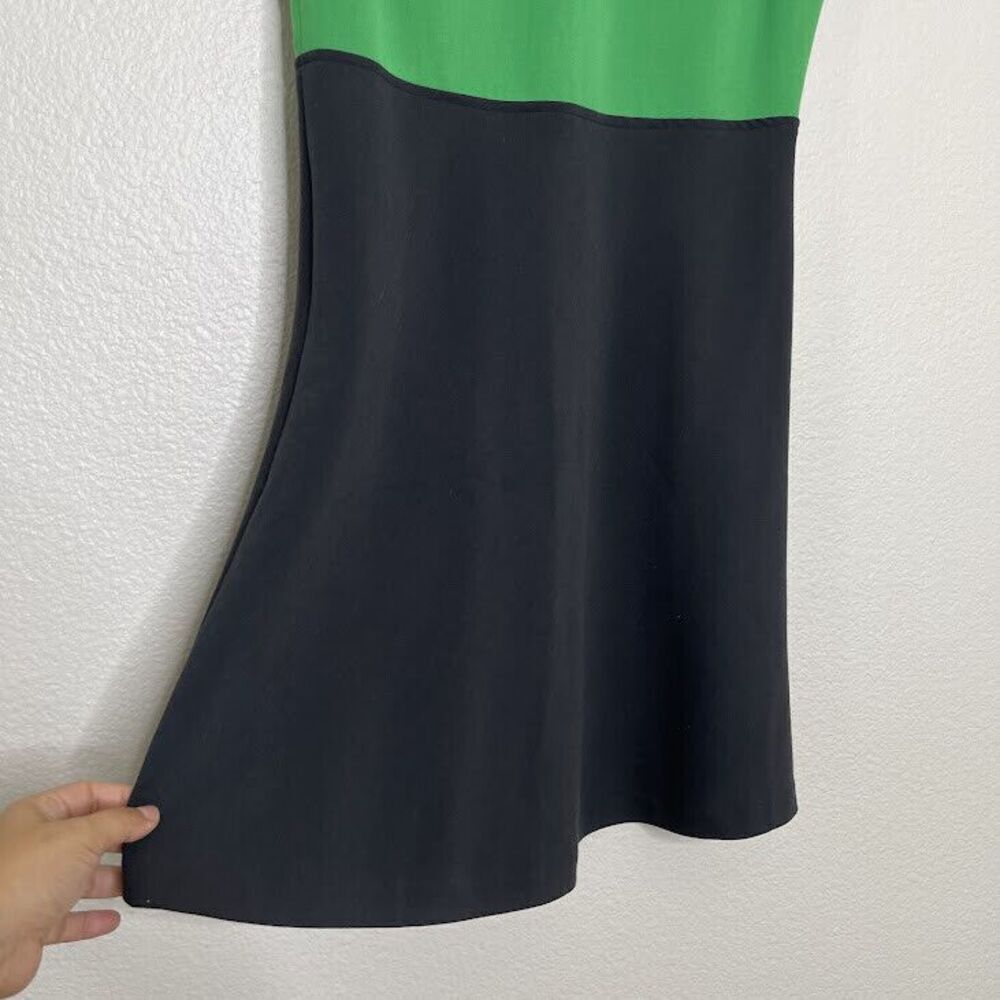 Michael Kors Dress Size 2 Fit Flare Mini Spring Green Colorblock Sleeveless Work - Picture 4 of 8